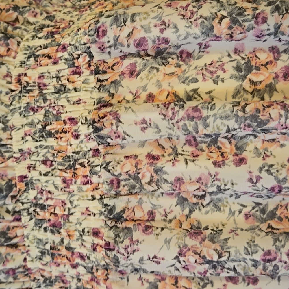 Chic Cream Floral Off-Shoulder Midi Dress NWT - Picture 9 of 15
